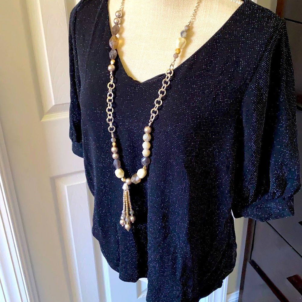 H&M Black Sparkle Top